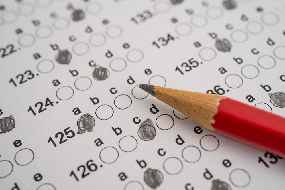 OMR answer sheet for scanning and evaluation